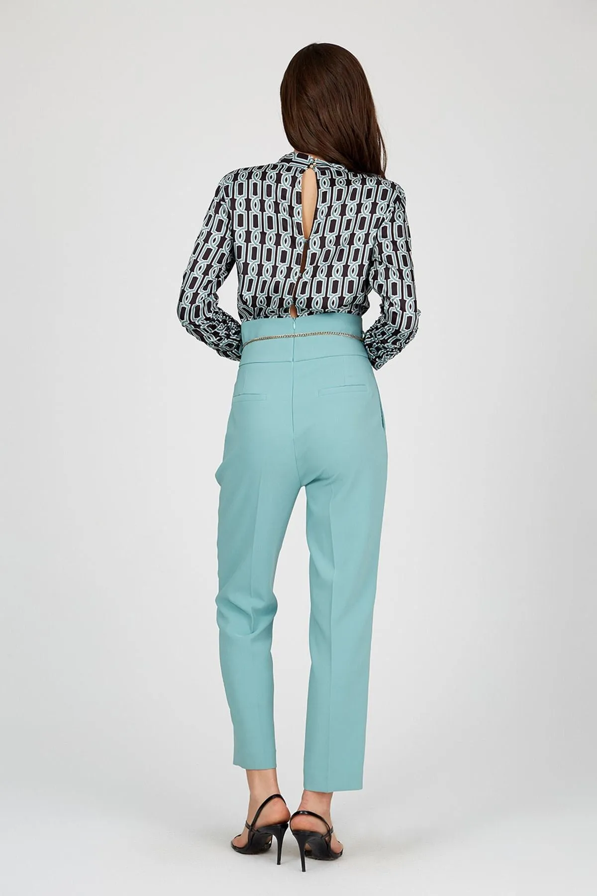 16276 Arctic Blue Patterned Top Jumpsuit