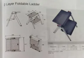 2 Layer Foldable Ladder