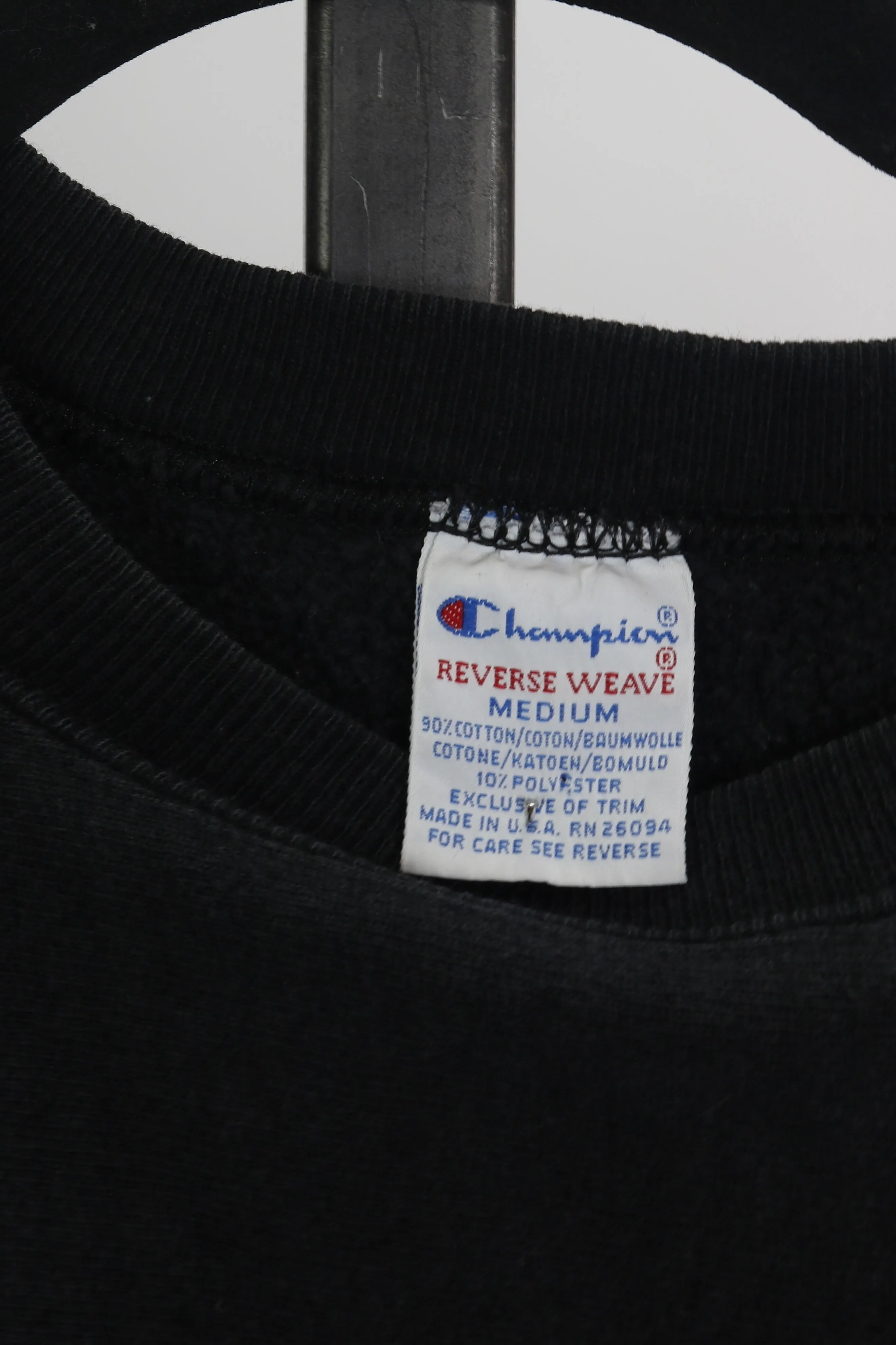 80s Champion Reverse Weave Blk Sweatshirt         M