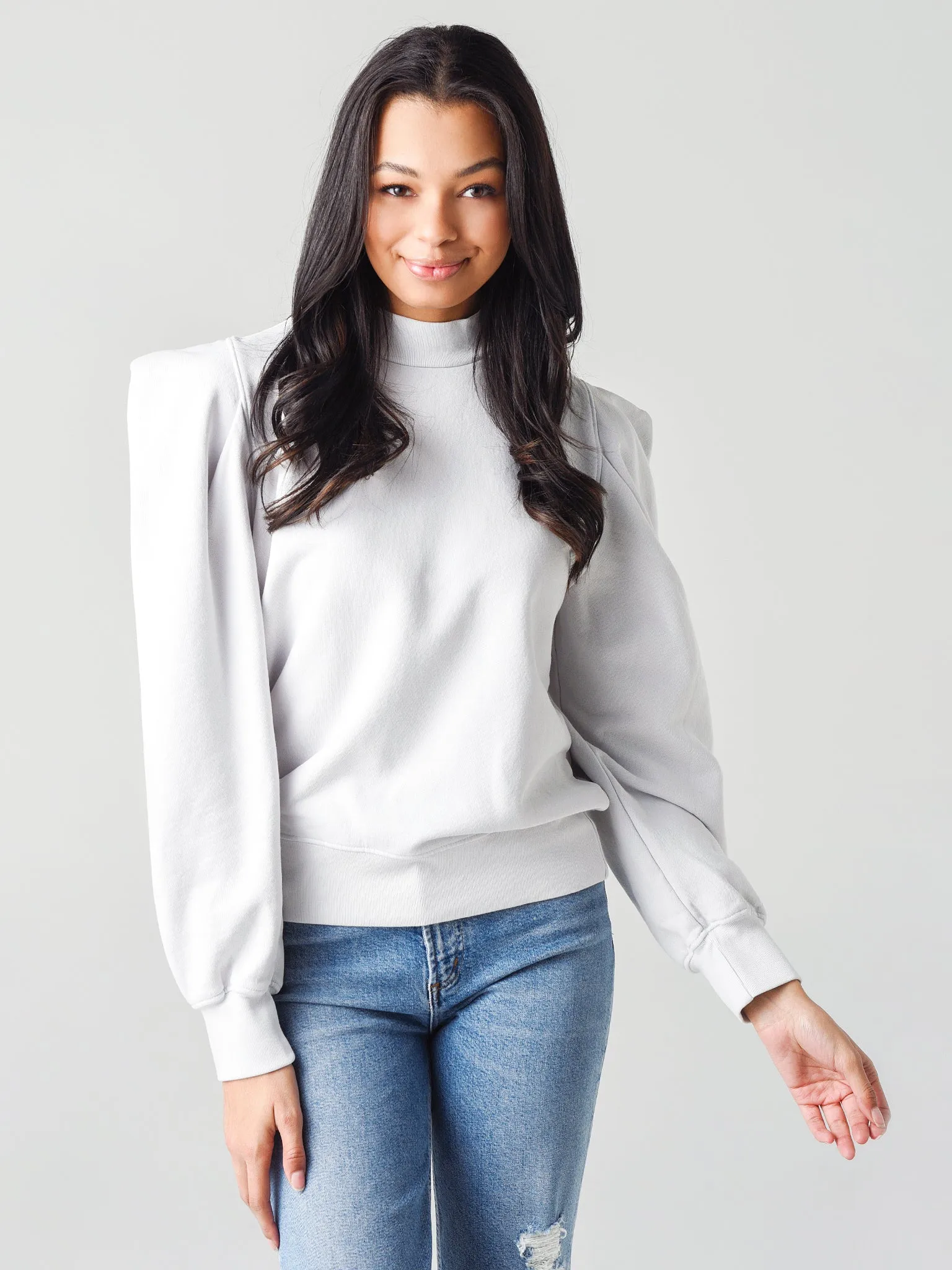 Agolde Women's Folded Sleeve Sweatshirt