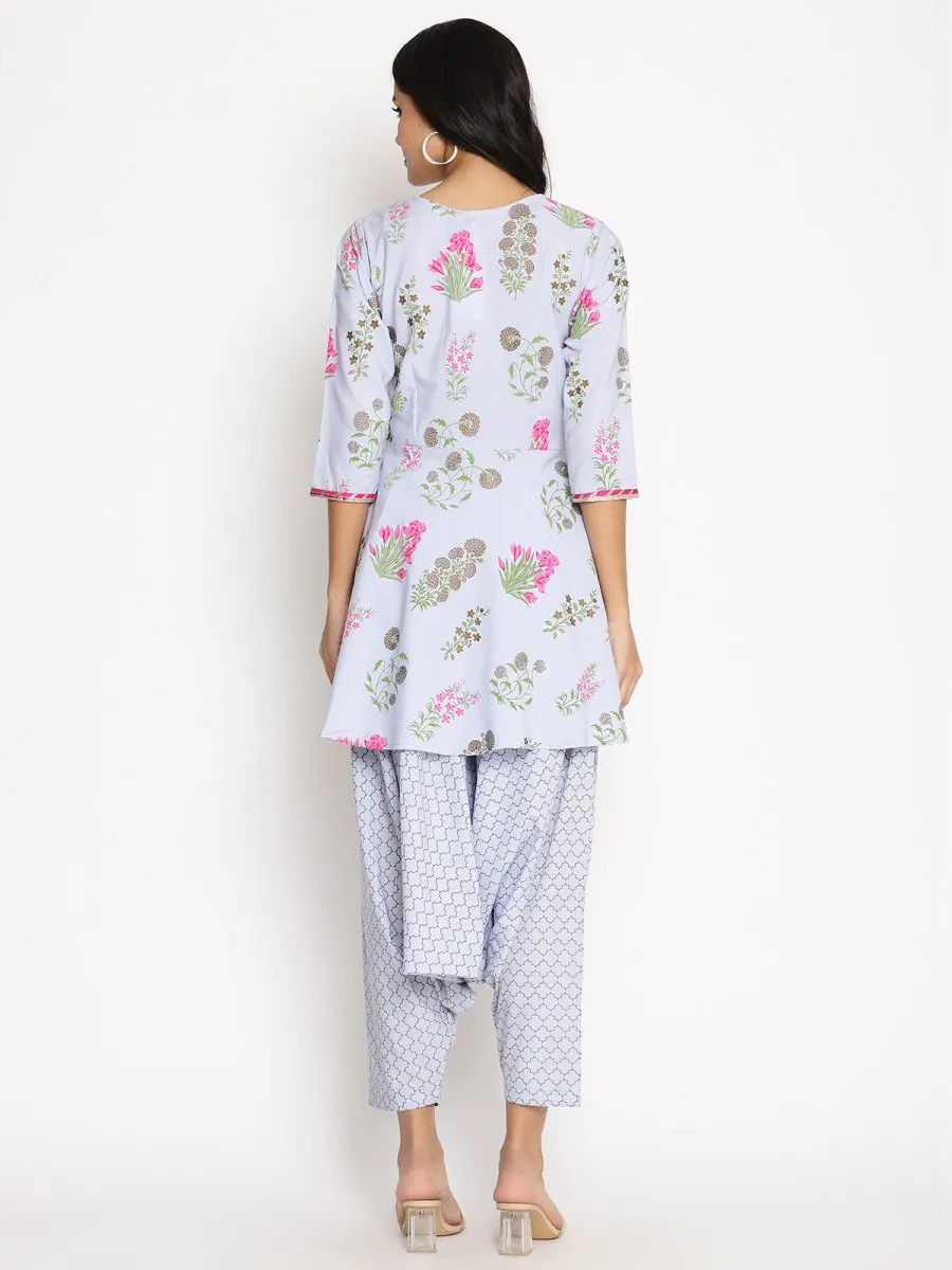 Ahalyaa Beautiful Crepe Printed Top With Harem Pant