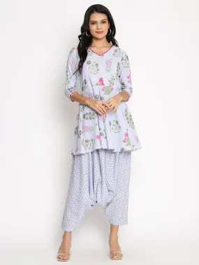 Ahalyaa Beautiful Crepe Printed Top With Harem Pant