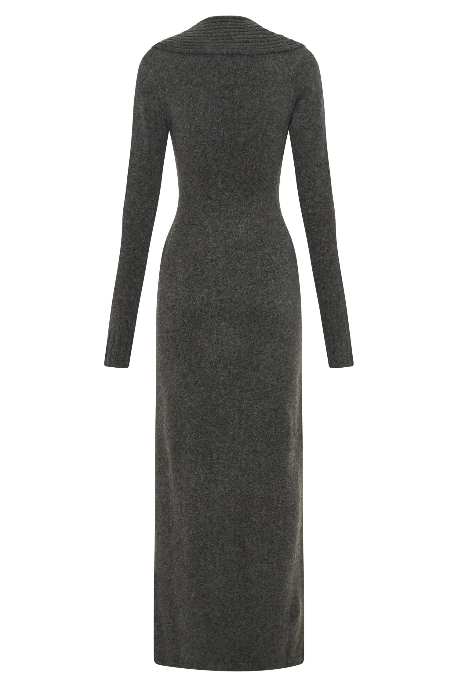 Alessandra Reversible Knit Maxi Dress - Charcoal Marle