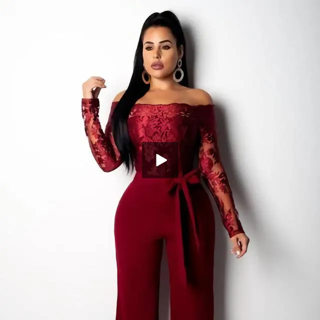 Appliques Lace Patchwork Jumpsuit