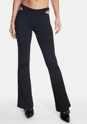 Ashanti Low-Rise Cut Out Flared Pants