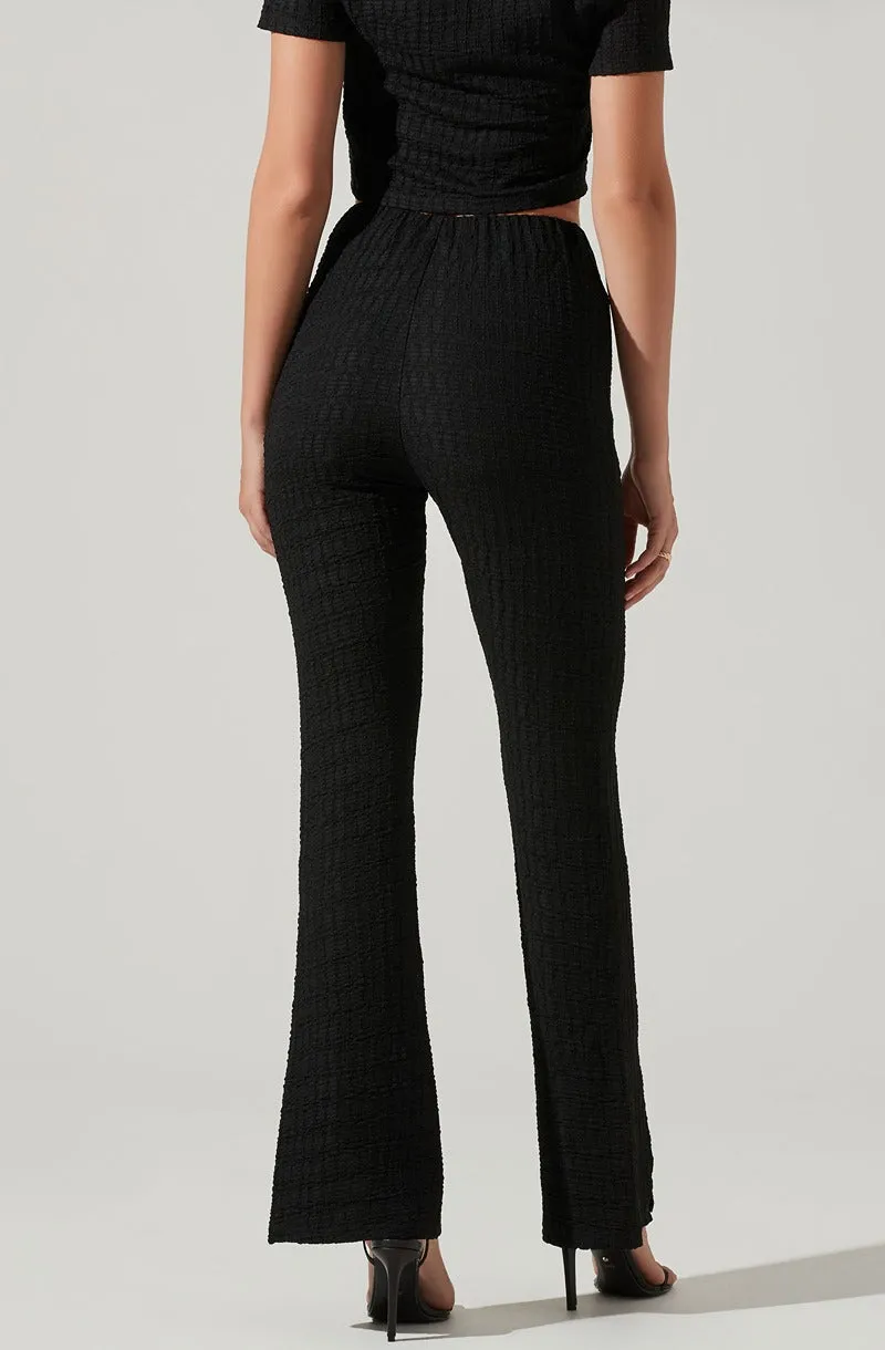 ASTR The Label Zoey Seamed Split Hem Pants in Black