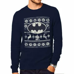 Batman Fair Isle Logo Crewneck Sweatshirt DC Adult