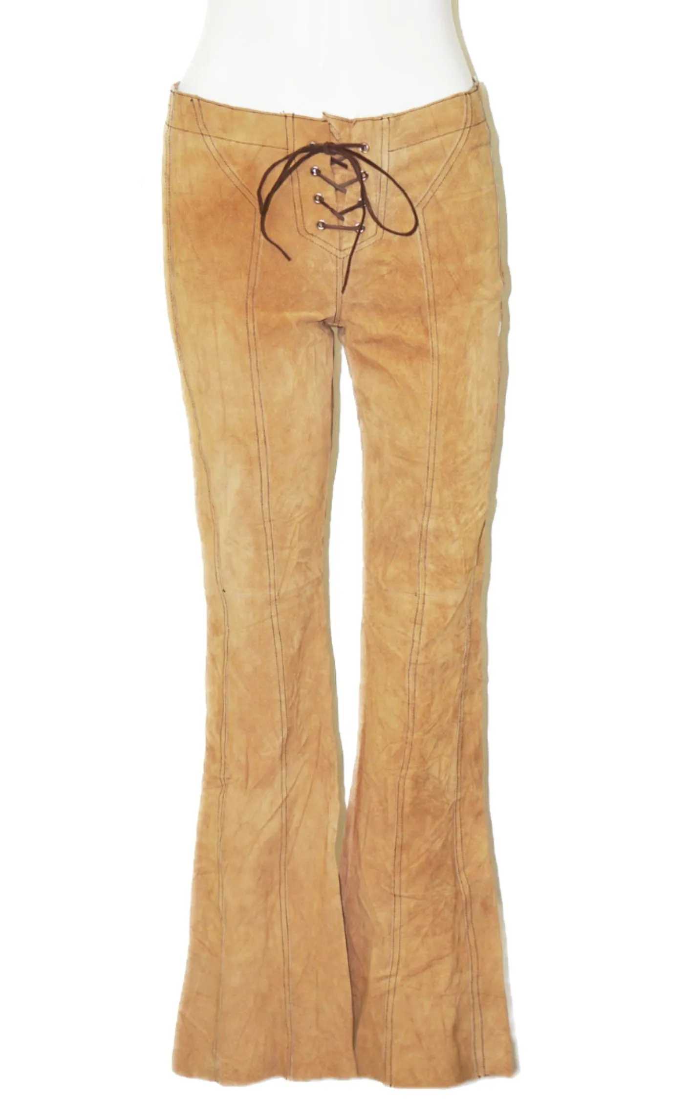 BEBE Vintage Y2K Leather Flared Boot Cut Pants