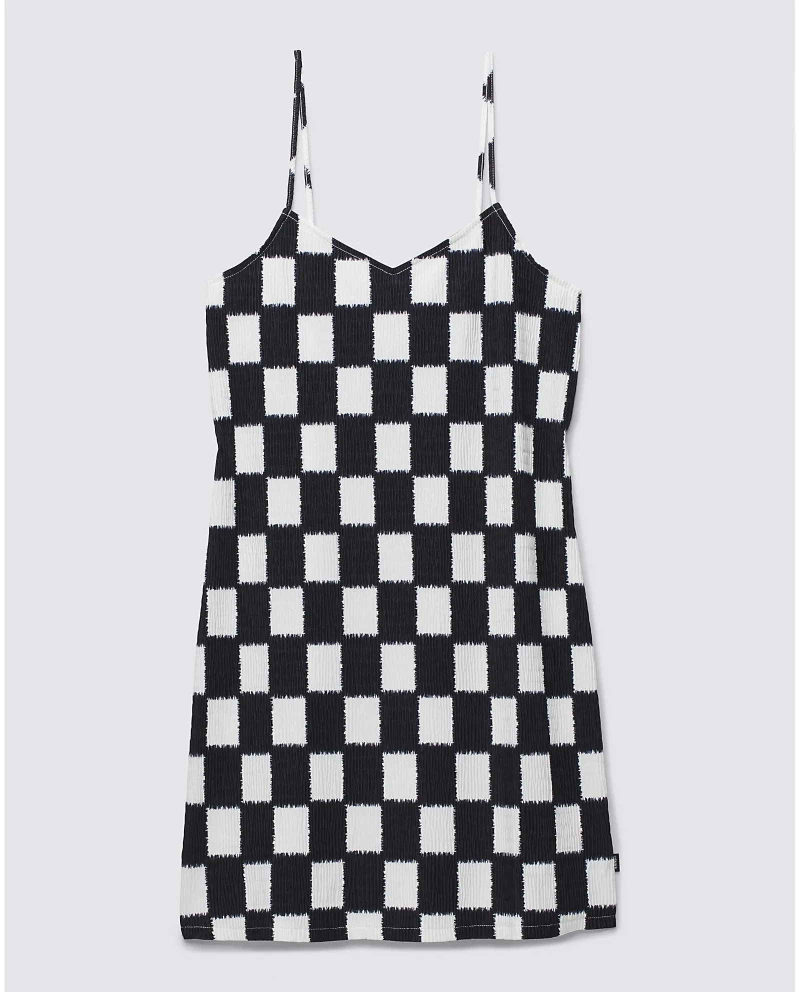 Benton Checker Cami Dress in Black & Marshmallow