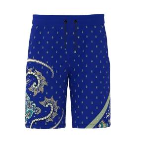 Blue Paisley Shorts