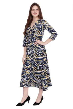 Blue Whale Printed Midi Dress