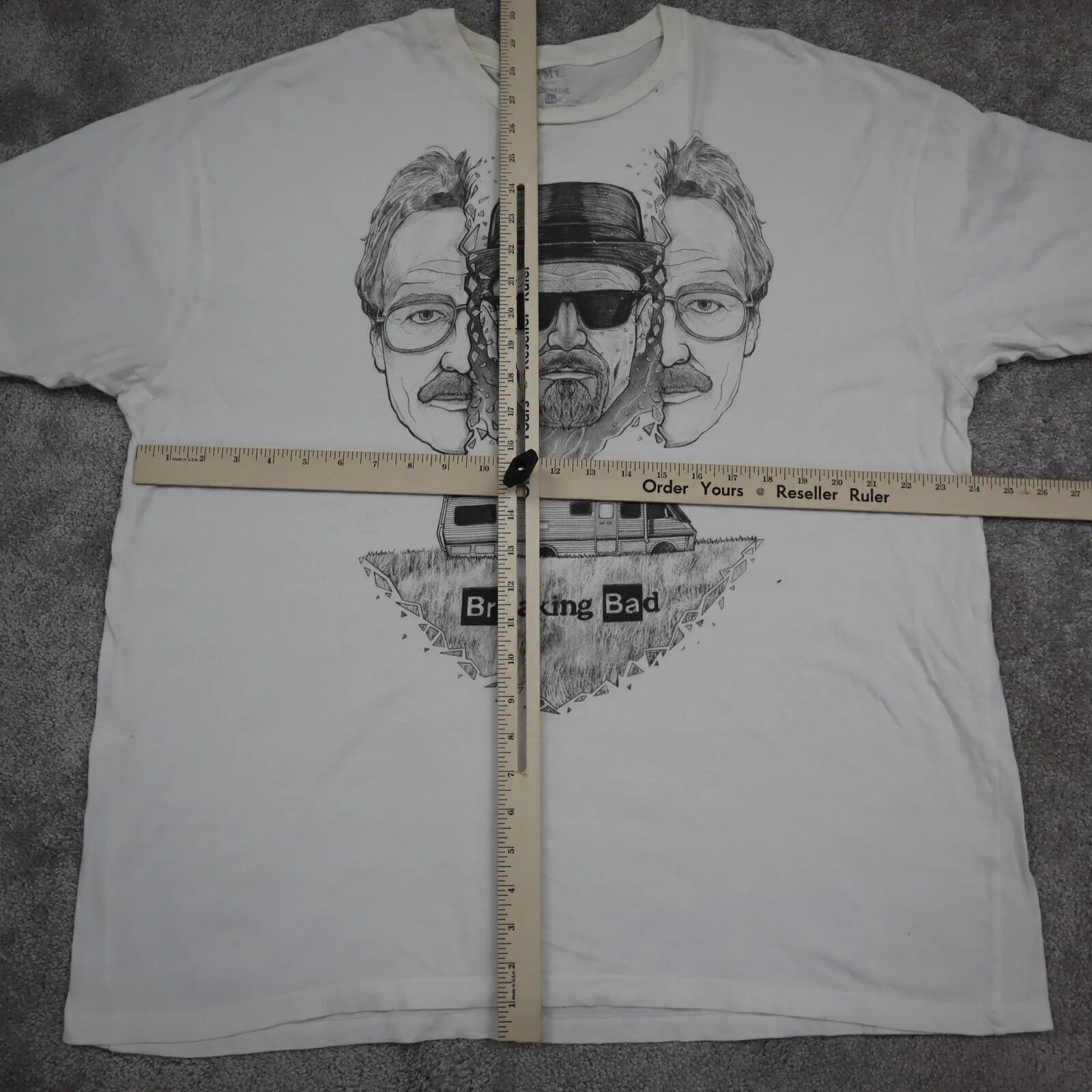 Breaking Bad  T Shirt Mens Size 2X White Short Sleeve Graphic Tee Crew Neck Soli