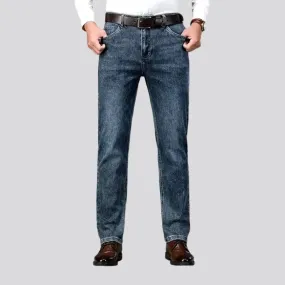 Casual classic fit stretchable men's jeans