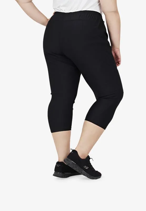 Cathera Capri Active Wear Pants - Black