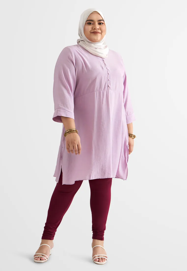 Chandani Soft Stripes Half Button Tunic Top