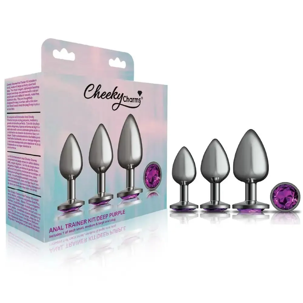 Cheeky Charms Metal Plug Kit Gunmetal Round