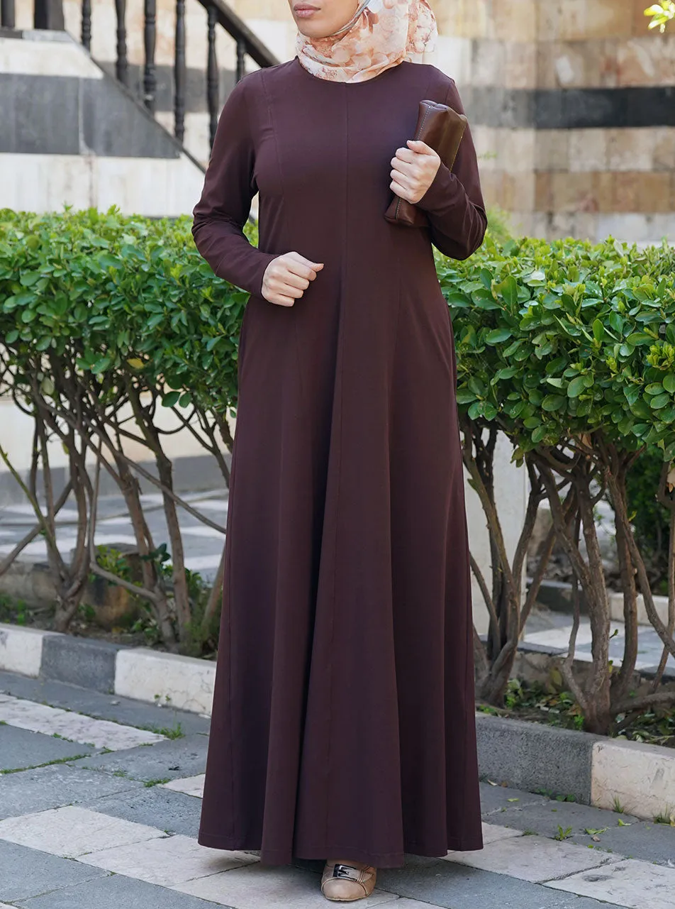 Classic Paneled Jersey Abaya