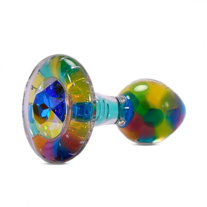 Crystal Delights Funfetti Butt Plug with Aurora Crystal Base