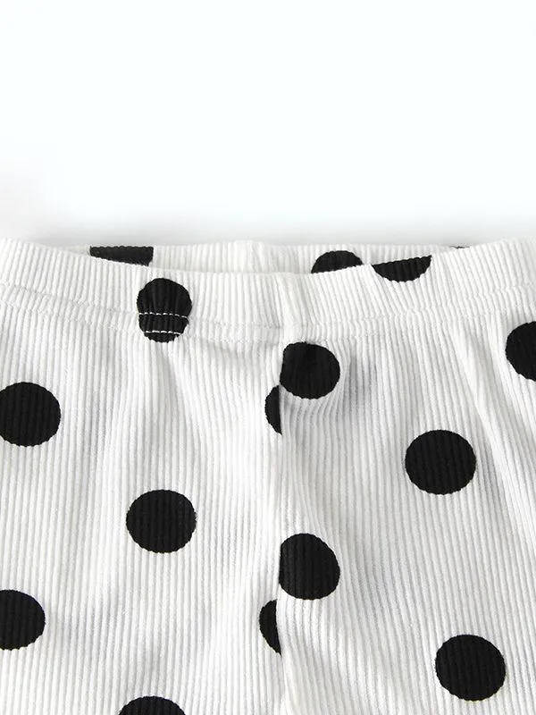 Cute Cartoon Pant Big Eyes Polka Dots Cotton Pantyhose for Baby Girls