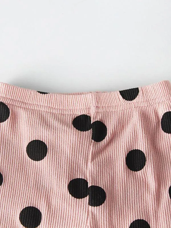 Cute Cartoon Pant Big Eyes Polka Dots Cotton Pantyhose for Baby Girls