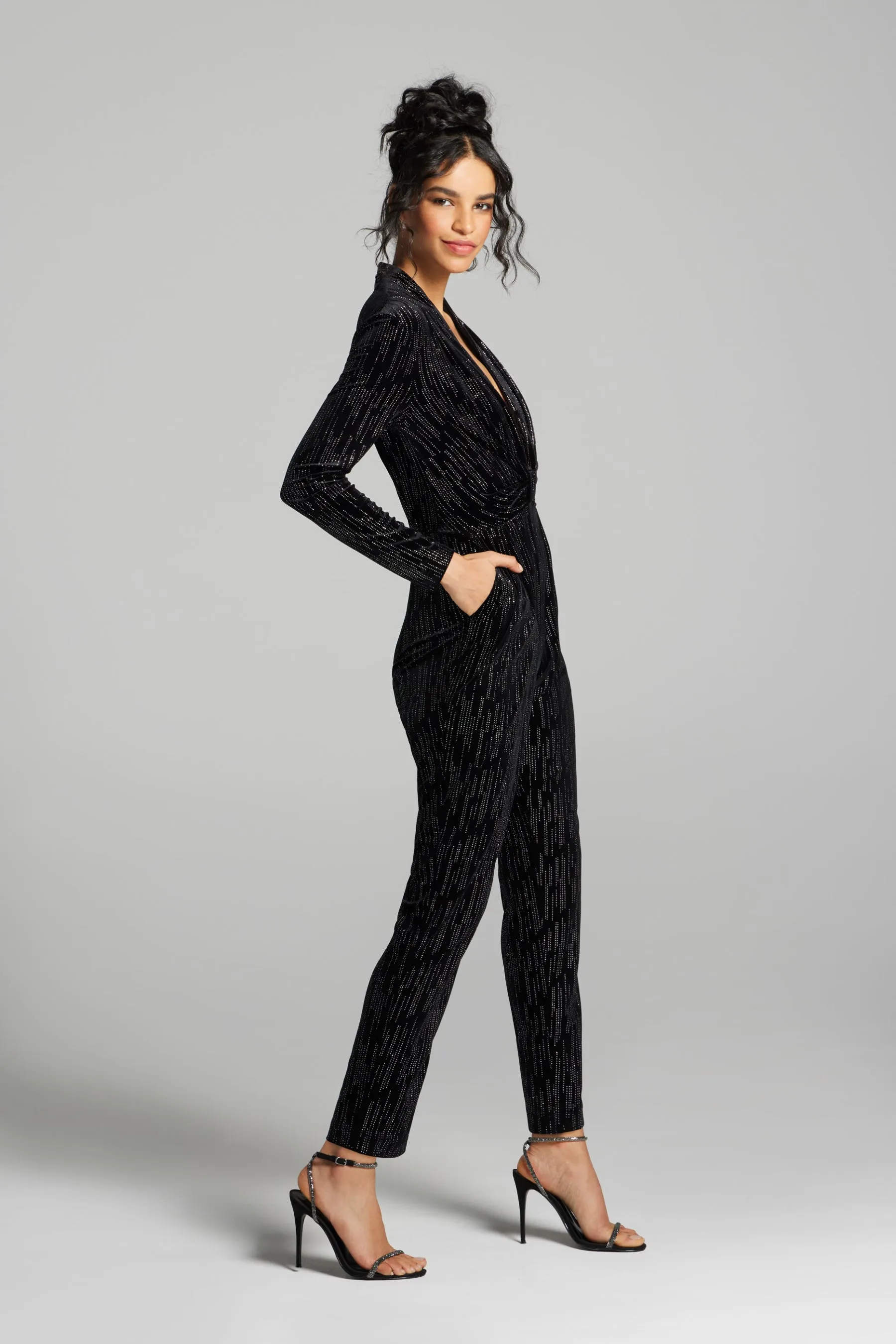 Deep V-Neck Jumpsuit