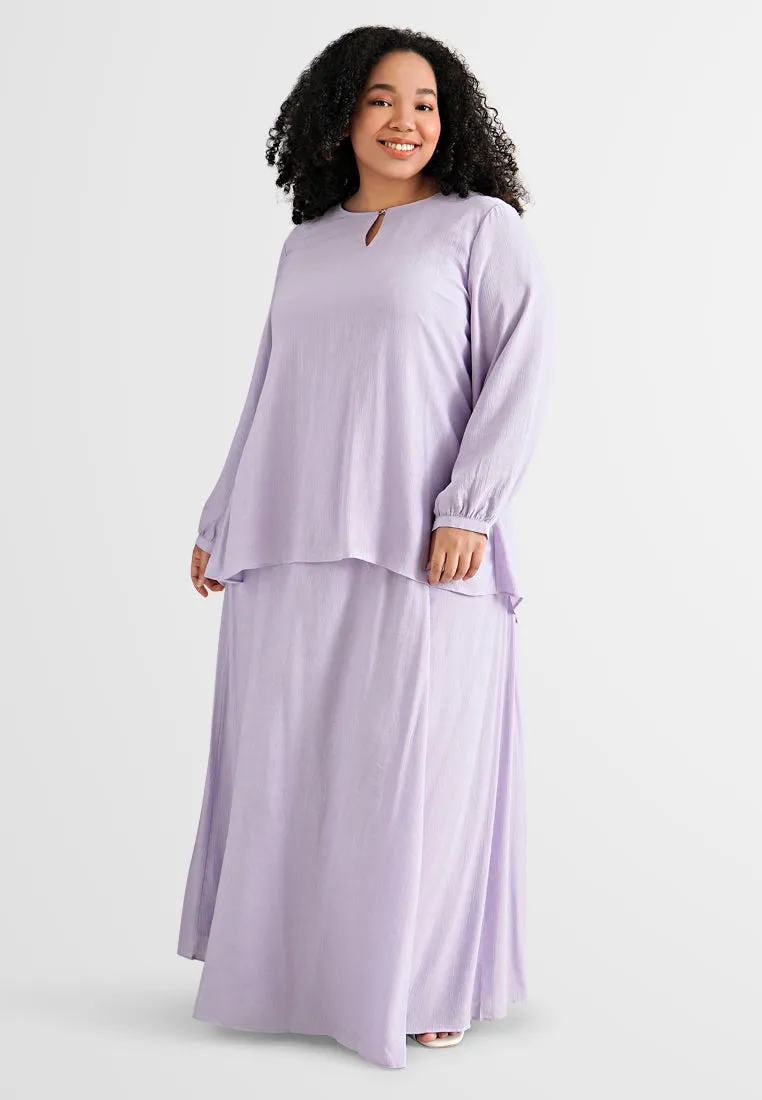 DEFECT ITEM Rafana Relax Raya Textured Flowy Kurung Set