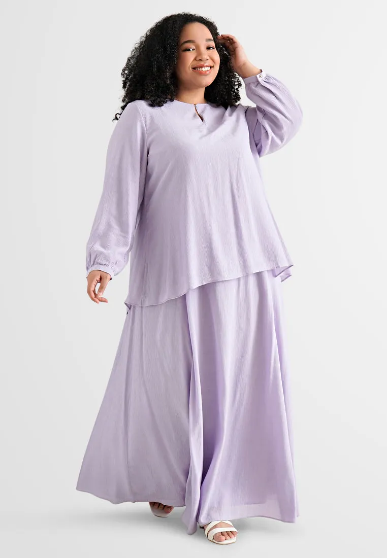 DEFECT ITEM Rafana Relax Raya Textured Flowy Kurung Set