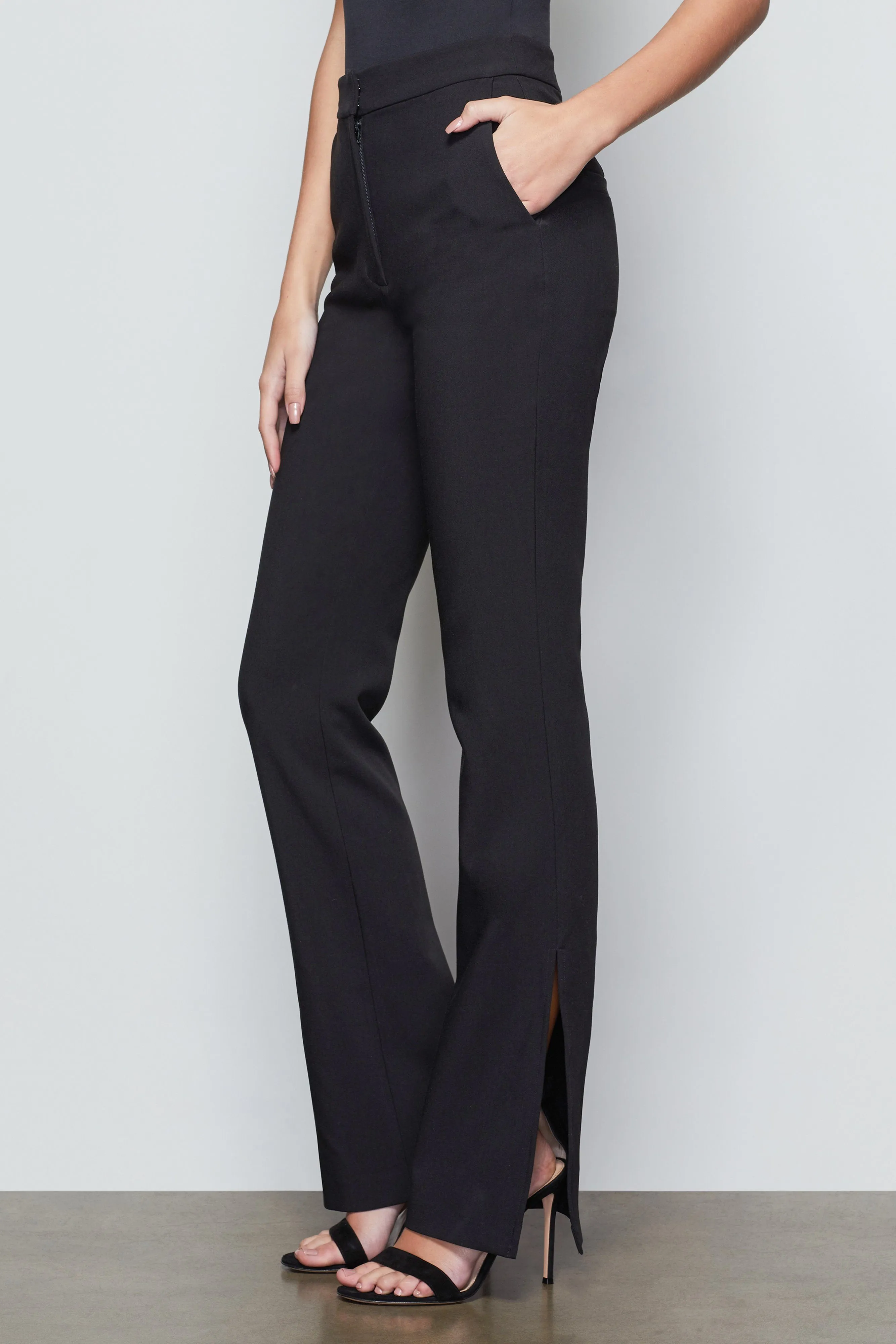 EXEC FLARED PANT | BLACK001