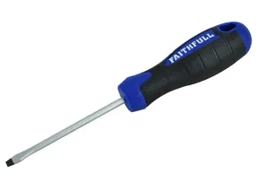 Faithfull Soft Grip Screwdriver - Slotted Flared