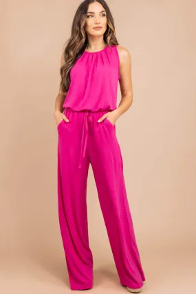 Feeling So Free Hot Pink Jumpsuit