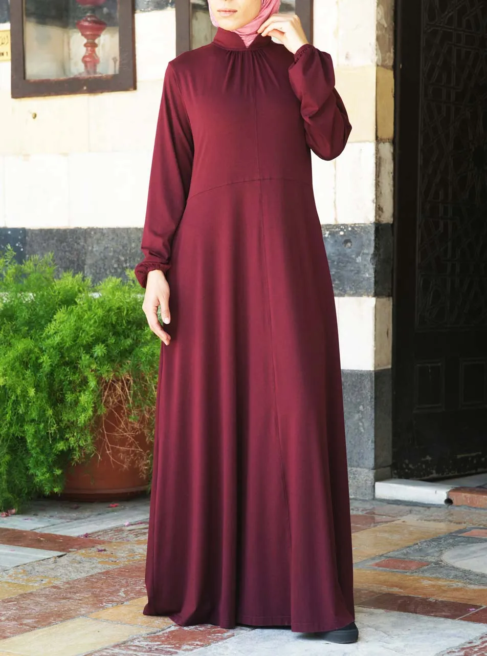 Fine Gathers Jersey Abaya