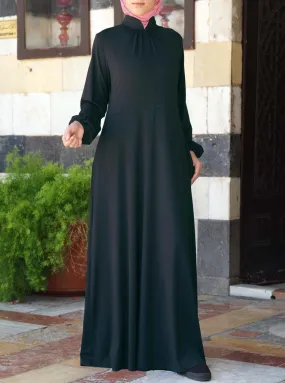 Fine Gathers Jersey Abaya