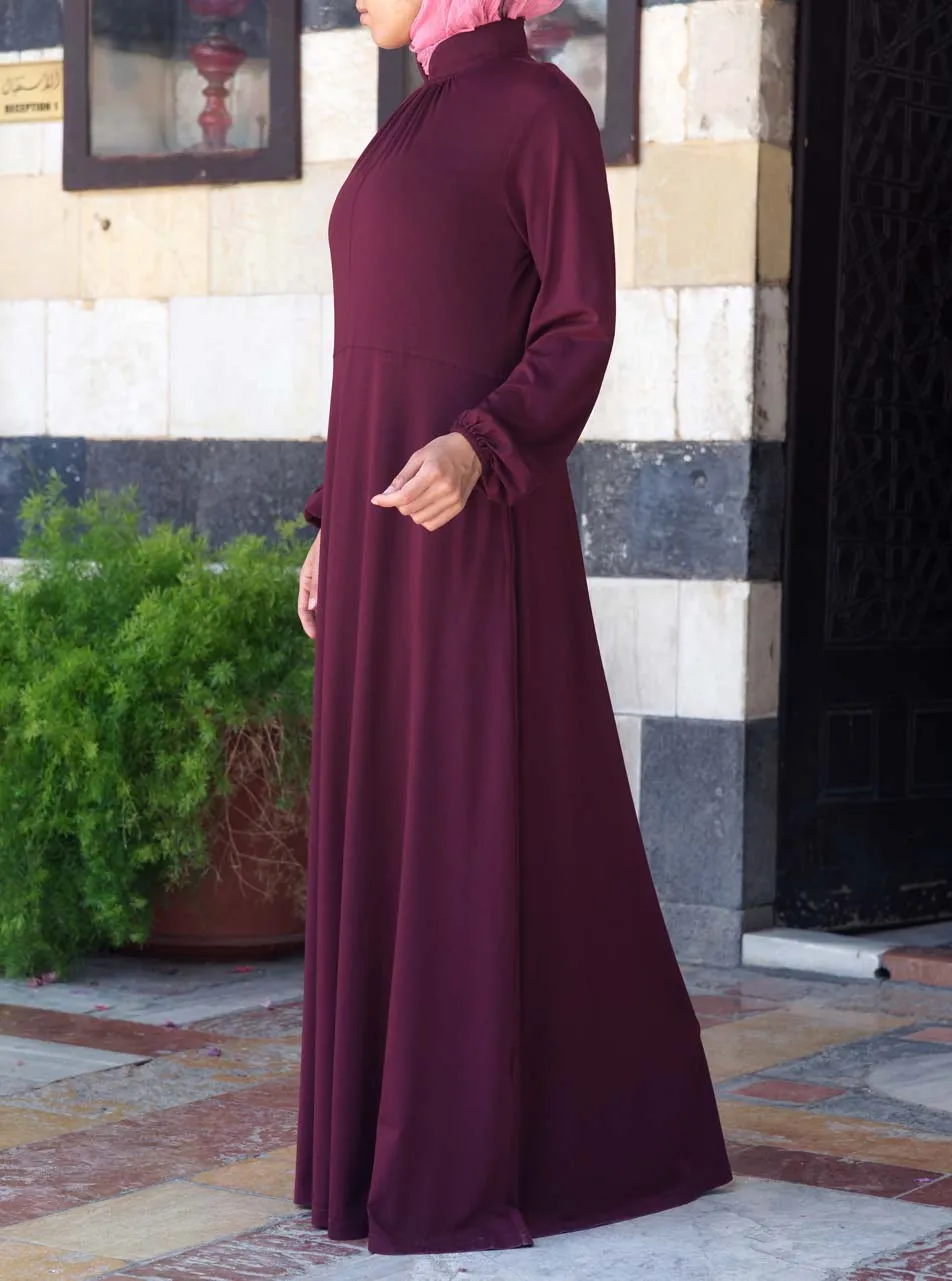 Fine Gathers Jersey Abaya