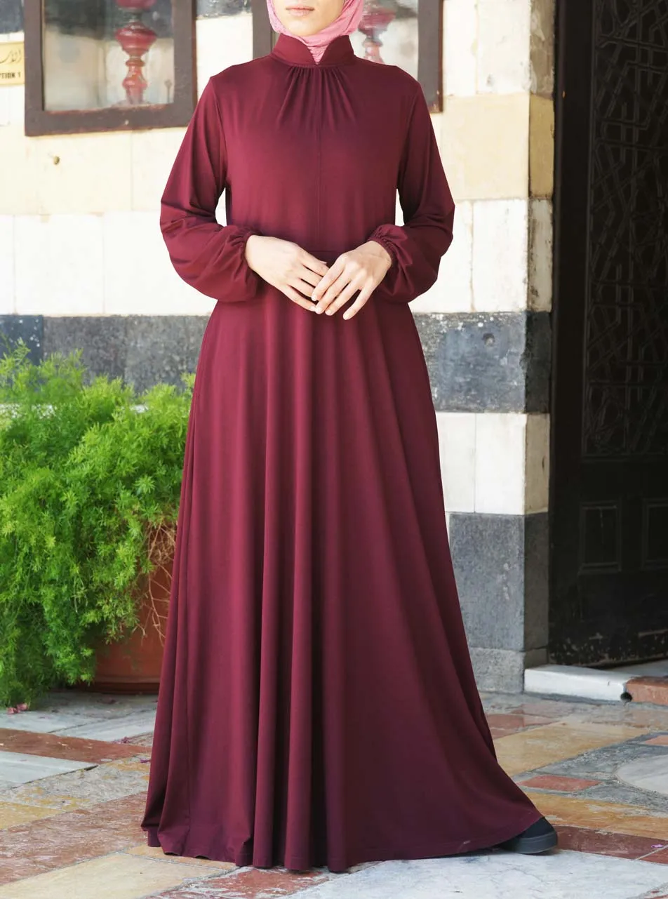 Fine Gathers Jersey Abaya