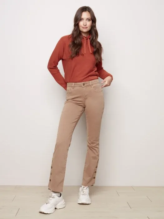 FLARE PANT WITH SIDE BUTTONS