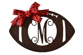 Football Wreath Decorations | Football Monogram Door Hanger