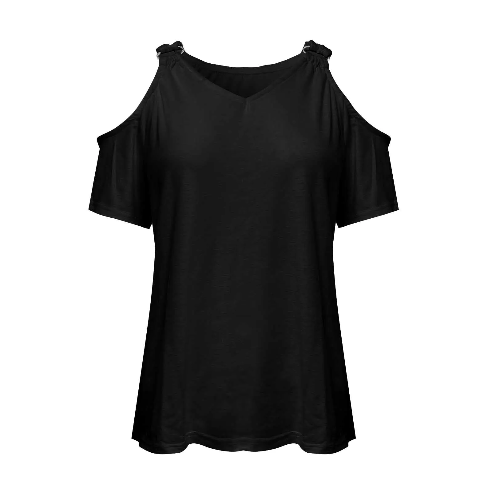 Funki Buys | Shirts | Women's Summer Cut Out Shoulder Top