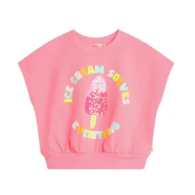 Girls Pink Ice Cream Sweatshirt