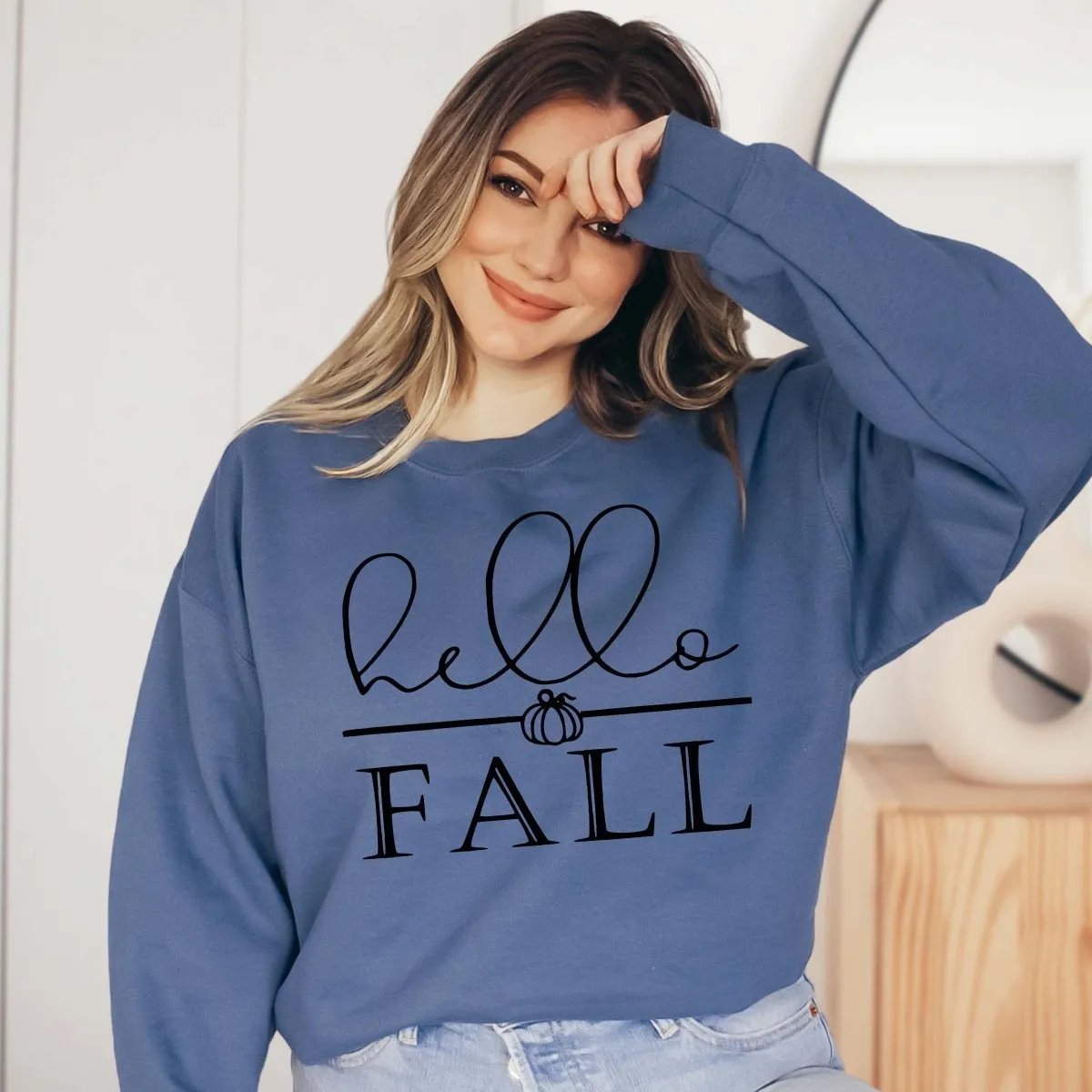 Hello Fall Wholesale Graphic Sweatshirt - Fast Shipping