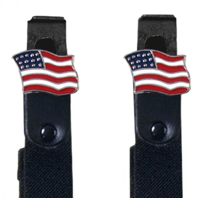 Hot Leathers BUA2008 American Flag Motorcycle Riding Pant Clips