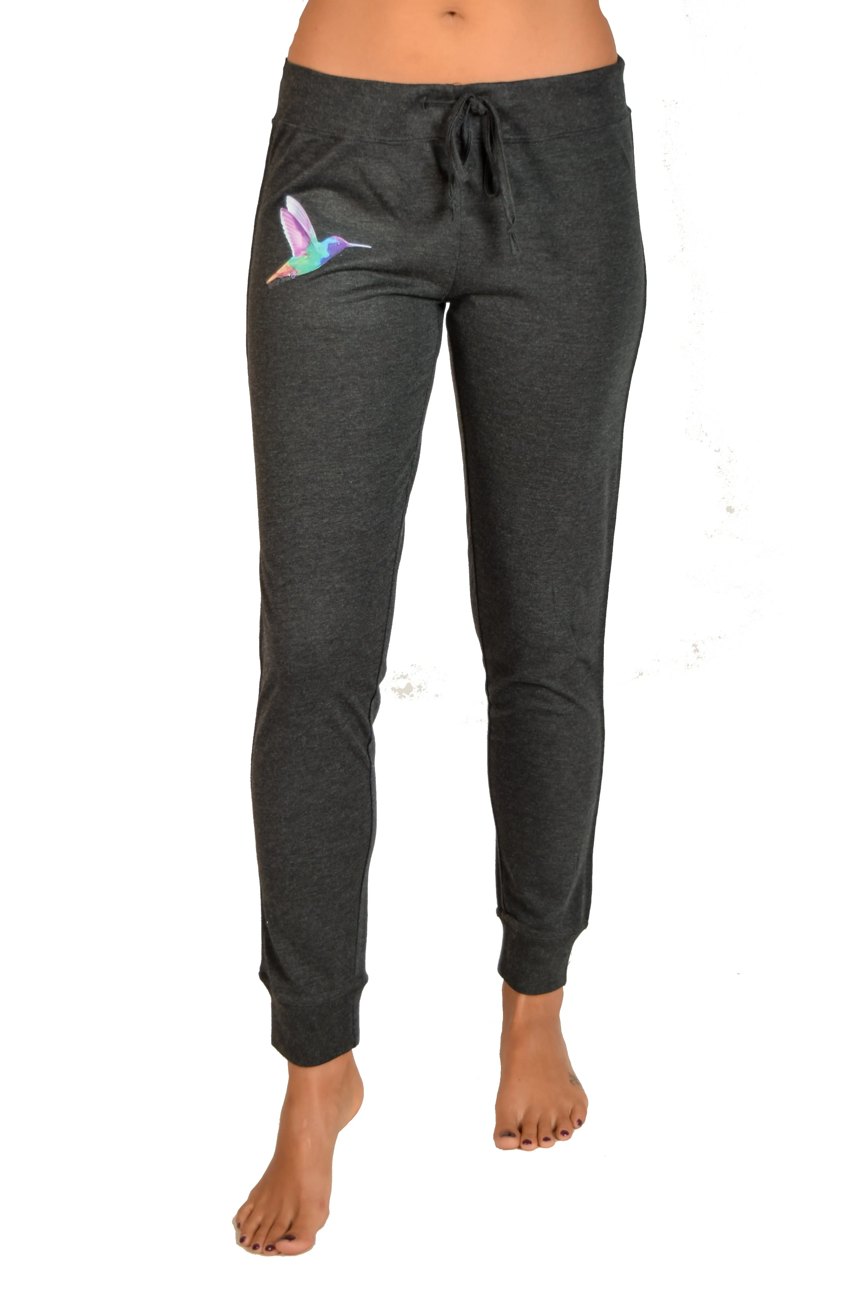 Humming Bird On Black Women's Jogger Pant