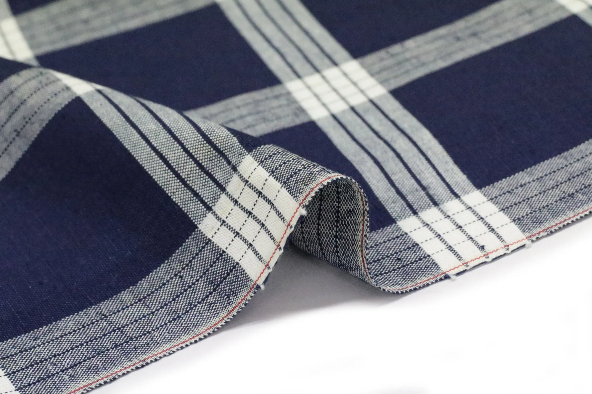 INDIGO LARGE CHECK SELVEDGE.