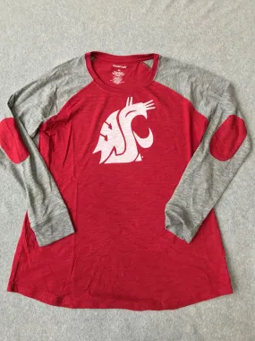 Ladies WSU Long Sleeve Elbow Patch T-Shirt