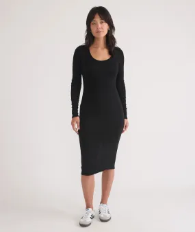 Lexi Rib Long Sleeve Midi Dress