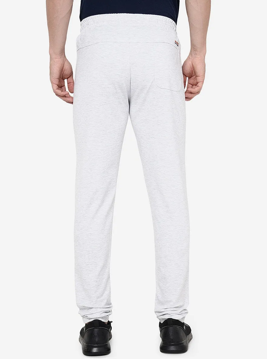 Light Grey Solid Slim Fit Track Pant | JadeBlue