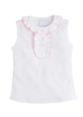 Little English Ruffled Henley - Pink