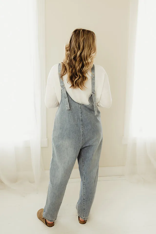 Loose Denim Jumpsuit