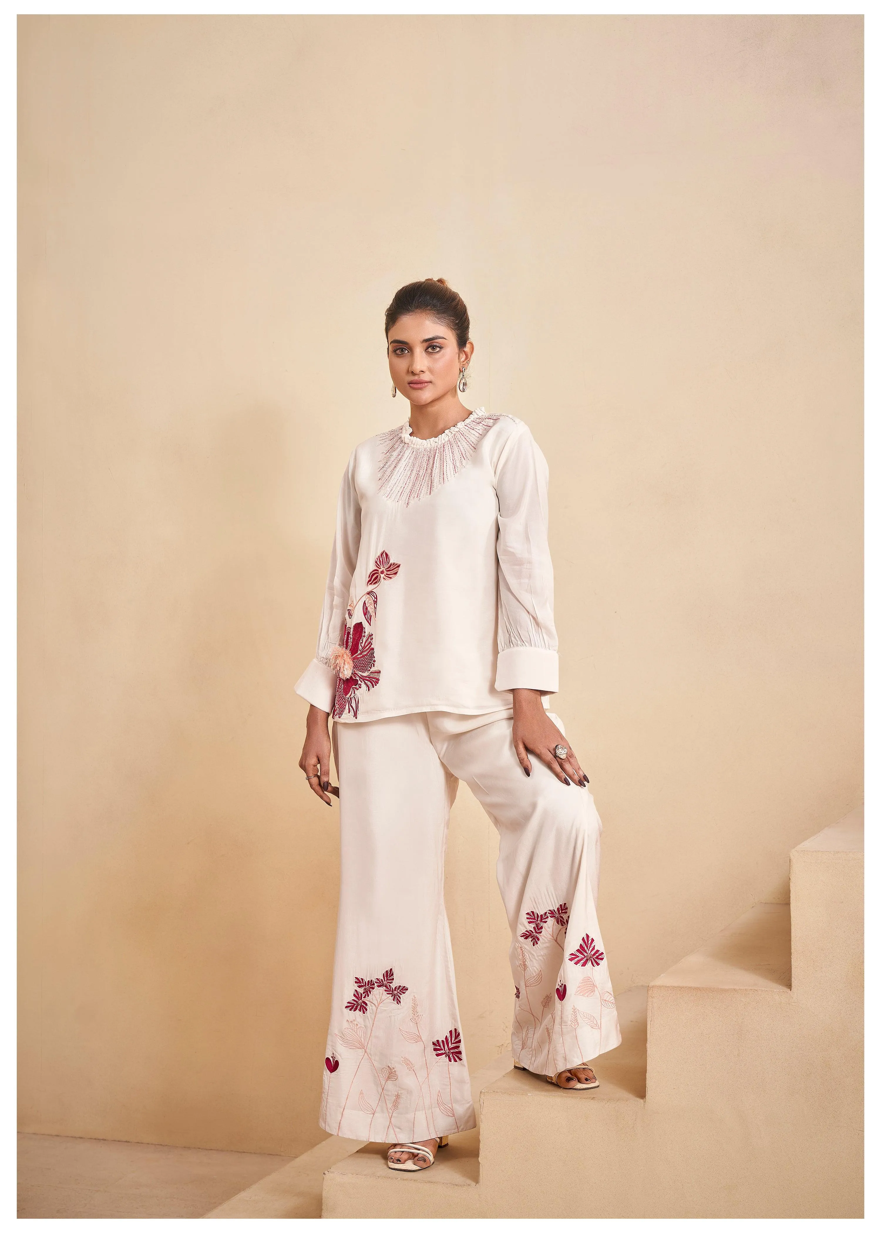 Magnolia Blaze Ensemble Uppada Silk Co-ord Set