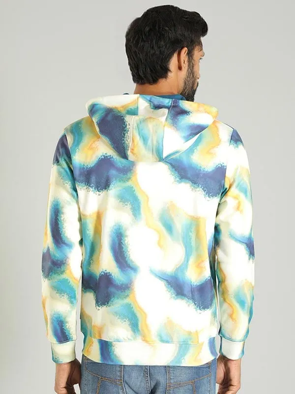 Men Printed Full Sleeve Sweatshirt with Hoodie