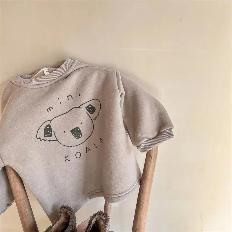 'Mini Koala' Printed Thick Sweatshirt